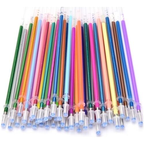 Flash Gel Pen Refill Color Full Shinning Refill Kids Drawing Office Stationery
