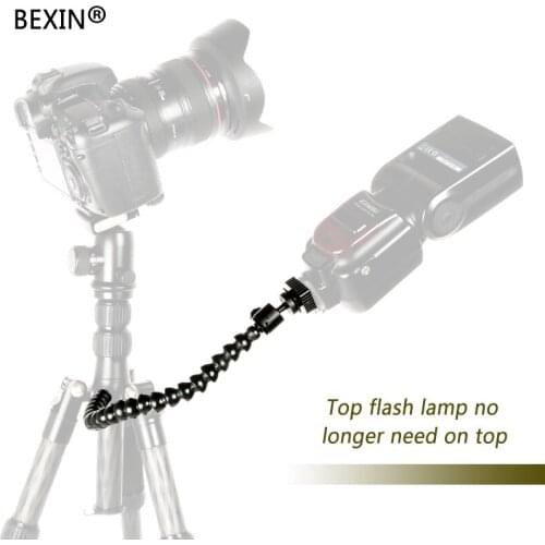 Flexible arm Bracket Bendable Flash Light Stand dslr camera Flash Bracket adapter mount hot shoe flash Holder for Flash LED Ligh