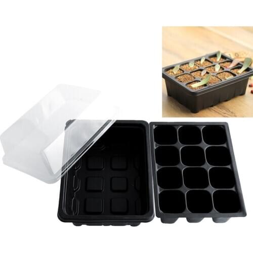 JX-LCLYL 12Cells Hole Plant Seeds Grow Box Clone Insert Tray Propagation Seeding Case Set