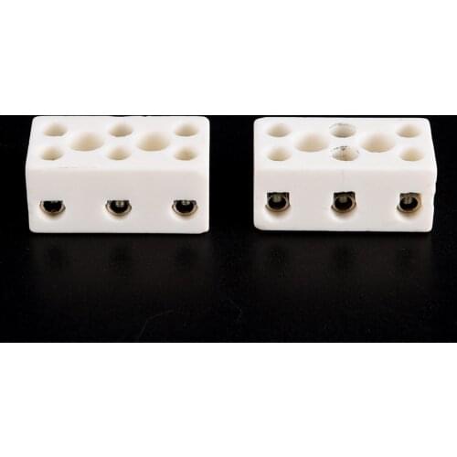 2pcs/lot 425 Degrees 10A-3P Bit Ceramic Post Terminal Blocks Celsius10A 250V Electrical Equipment Connectors Terminals
