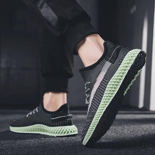 INS Hip Hop Spring Summer Fashion Fly Weave Sneakers Lighted Breathable Men Casual Shoes Jogging Tenis Masculino Sneaker