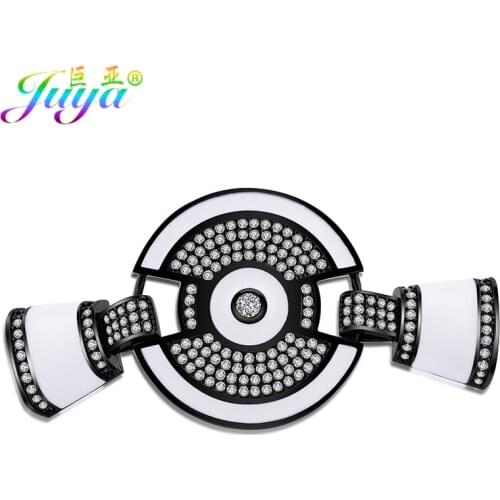 Juya DIY Jewelry Findings Enamel Round Decorative Element Connector Accessories For Women Pearls Natural Stones Jewelry Making