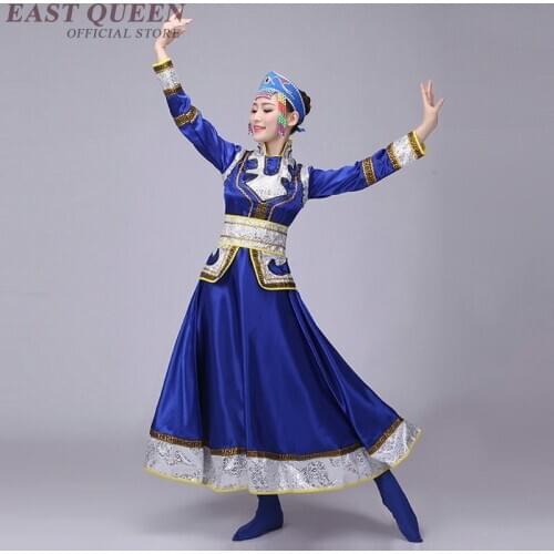 Mongolian costume clothes Chinese folk dance costumes clothing dress stage dance wear performance Mongolian d FF1148