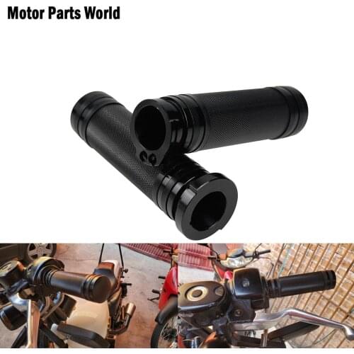 Motorcycle 1"25mm Hand Grips Black Handle Bar Aluminum For Harley Sportster XL 883 Touring Road King FLHX Softail Dyna Fatboy