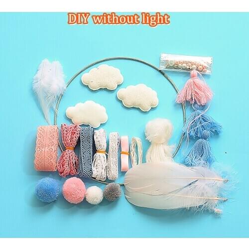 DIY Dream catcher Kit Room Decoration Purple Pink Dreamcatcher Bedroom Room Decor Cloud Decor Gift For women Wall Decor