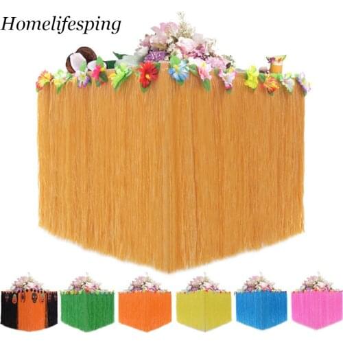 Table Skirt for Tropical Hawaiian Party Decorations Luau Party Decorations Supplies Adults Kids Birthday Table Cover Decor