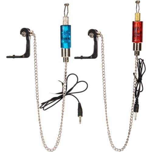 2021 New Fishing Bite Alarm Indicator, Fishing Swinger LED Alarm Chain Hanger Swinger Indicator Bite Fishing Tackle Tools