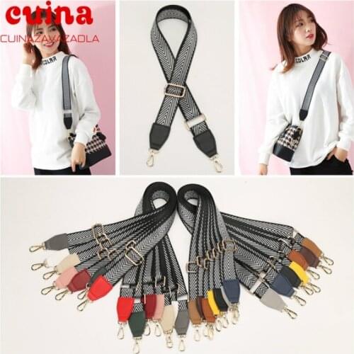 New All-match Fashion Bag Strap 3.8cm Wide Diy Single Shoulder Bag Belt Cotton Ribbon Handle 90~140cm Adjustable