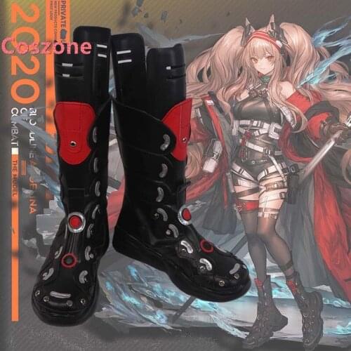 Arknights Angelina Ajimu Cosplay Shoes Boots Halloween Carnival Cosplay Costume Accessories