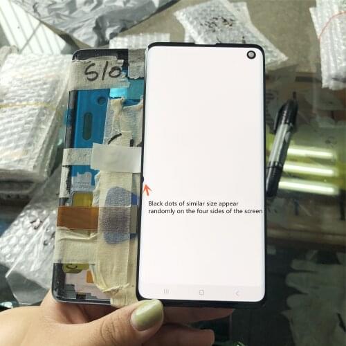 Original 6.1'' S10 LCD with spot For SAMSUNG Galaxy S10 G973F/DS G973U G973 SM-G973 Display Touch Screen Digitizer Replacement
