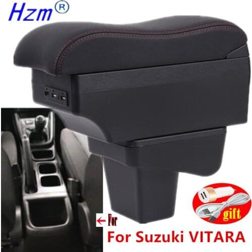 For Suzuki Vitara Armrest For Suzuki Vitara Retrofit parts dedicated Car Armrest Center Storage box USB Easy to install