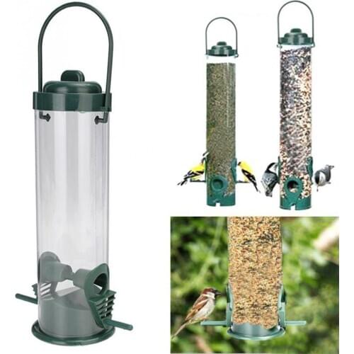 Hanging Type Outdoor Pet Portable Bird Food Feeder Tree Garden Snacks Bucket Holder Easy To Use