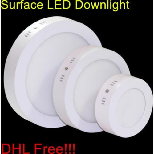 20pcs/lot 9W 15W 25W Surface Mounted Ceiling Lamp Panel Light LED Downlight AC85-265V Warm White/Natural/Cold White DHL Free