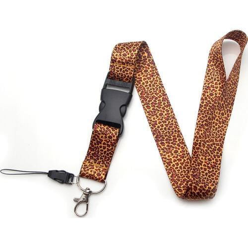 R74 Ransitute Leopard Print Mobile Phone Straps Neck Lanyards For Keys ID Card Mobile Phone USB Holder Hang Rope Webbing