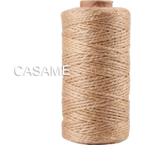 100m Natural Jute Baker Twine Burlap String Hemp Rope Gift Cords Thread DIY Scrapbooking Florists