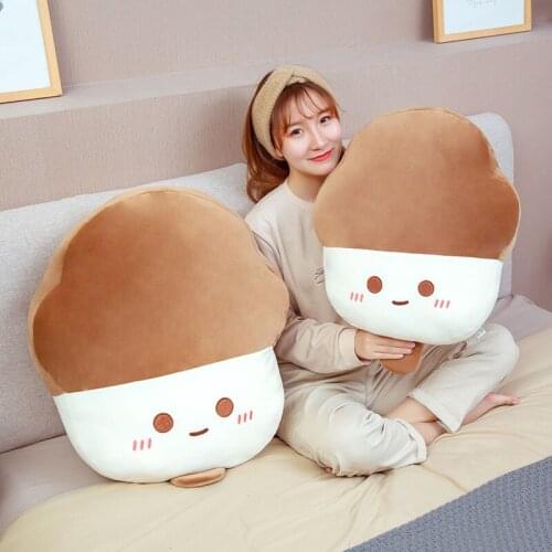 Cute Smile Face Ice Cream Plush Toys Sofa Pillow Cushion Nostalgic Sweet Popsicle Creative Stuffed Toy Christmas Birthday Gift