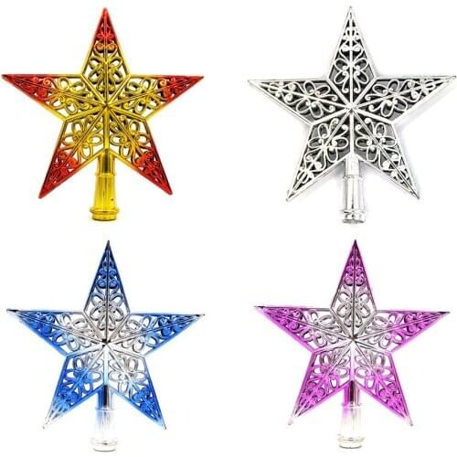 Christmas Tree Top Sparkle Stars Hang Xmas Decoration Ornament Treetop Topper Christmas Party Supplies Christmas Decor 2021