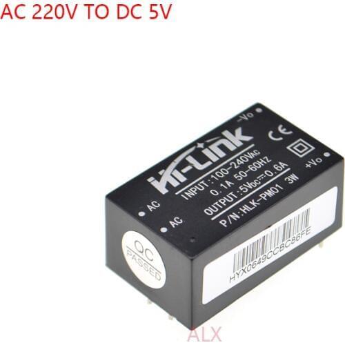HLK-PM01 AC-DC 220V TO 5V AC220V TO DC5V step-down intelligent household switch power supply module buck Converter transformers