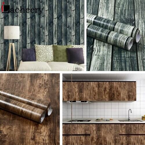 Vinyl Wood Wallpaper for Furniture Home Decor Waterproof Contact Paper Bedroom DIY Retro Style Self Adhesive Renovation Stickers