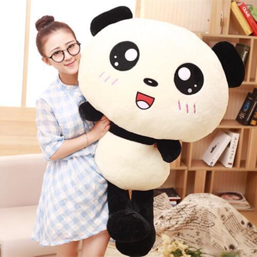 1pc 70cm Kawaii Big Head Panda Plush Toys soft Stuffed lovely Doll Cute Cartoon Bear Gift for kids Leisurely Baby Decorate gift