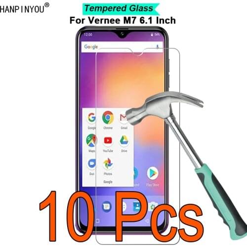 10 Pcs/Lot For Vernee M7 6.1" 9H Hardness 2.5D Ultra-thin Toughened Tempered Glass Film Screen Protector Guard
