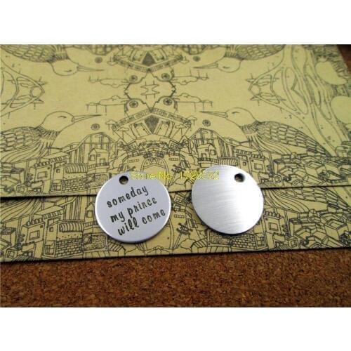 10pcs-stainless steel Charms "someday my prince will come" DIY Charms Pendants for necklace/bracelet/keychain DIY jewelry