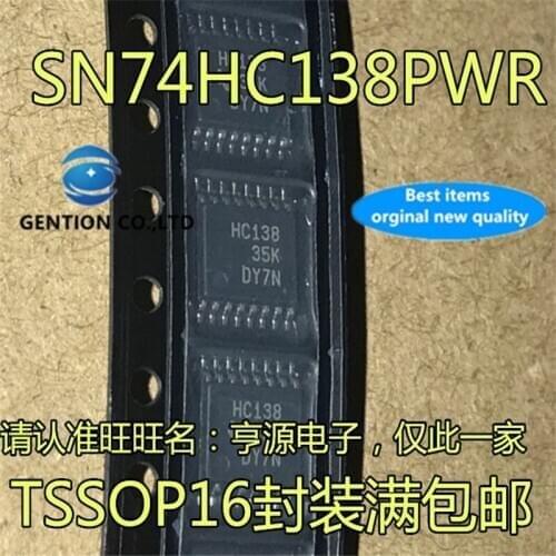 20Pcs SN74HC138PWR 74HC138PW HC138 TSSOP-16 3-line to 8-line decoder in stock 100% new and original