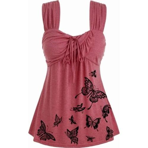 2021 New Summer Vintage Butterfly Print Tie decoration Ruffles mini Dress Women Elegant Sleeveless Party Dresses Casual Mujer