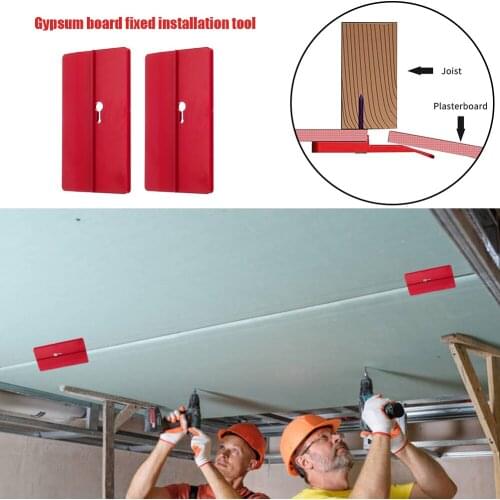 2pcs ABS Drywall Fitting Supporting Ceiling Sloped Wall Decoration Positioning Plate Plasterboard Fixing Board