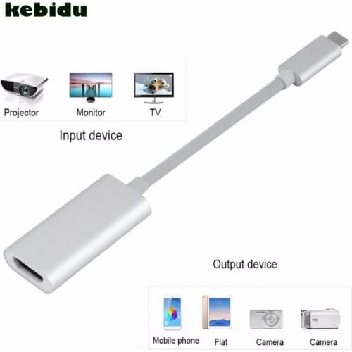 4k HD USB-C Type C to HDMI-compatible Male to Female F-Adapter HDTV Dongle Adapter Cable Converter for PC MacBook High Quality