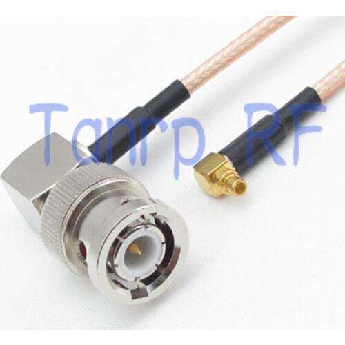 50CM Pigtail coaxial jumper cable RG316 extension cord 20in MMCX male to BNC male both right angle RF adapter connector