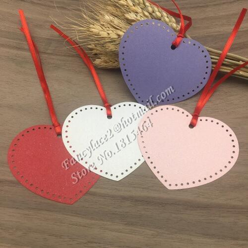 60pcs Heart wish card birthday decoration wish card wish tree ornaments hanging card baby show party decoration supplies