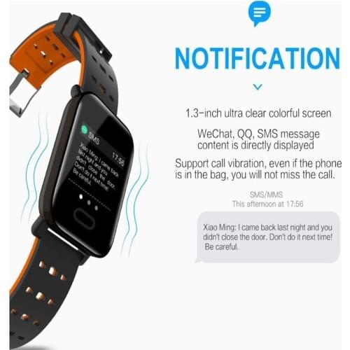 A6 S Smart Watch Sport Smart Band Waterproof Blood Pressure Heart Rate Monitor Fitness Tracker Smart Wristband With Retail Pack