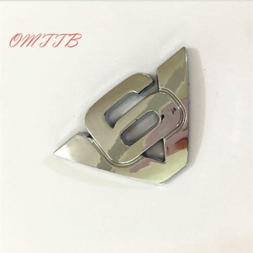 Car Chrome ABS V6 Emblem Badge 3D Decal Trunk Auto Motor Sticker Car Styling for BMW BENZ AUDI FORD VW v6 car sticker
