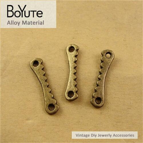 BoYuTe (100 Pieces/Lot) 19*4MM Antique Bronze Plated Zinc Alloy Materials Saw Blade Pendant Charms Diy Jewelry Accessories