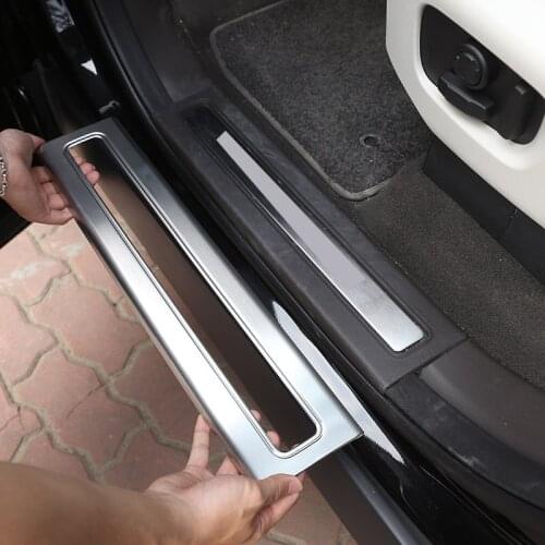For Land rover Discovery 5 2017-2021 stainless steel Car Inside Door Sill Scuff Threshold Protector Plate Cover Car Accessories
