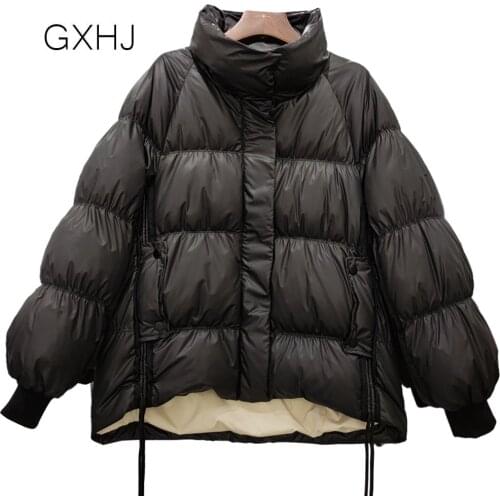GXHJ 2021 new style down jacket women thick Korean style loose 90% white duck down jacket Female Warm Coats Ladies Snow Outwear