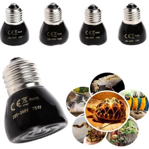 Far Infrared Ceramic Emitter Heating Light Lamp For Pet Reptile Back E27 25W 50W 75W 100W -*dls