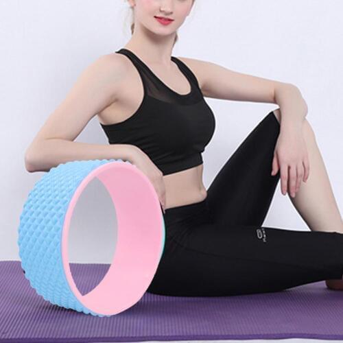 12.6x5.1In Yoga Circle Ring Strong Roller Back Stretcher Balance Accessory Yoga Pilates Circle Yoga Wheel Dharma Yoga Pose Wheel