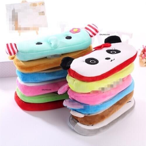 Soft Cotton Plush Panda , Dog , Rabbit Etc. Women Coin Purse , Mini Cute Zipper Girls Coin Wallet Bag Key Pouch