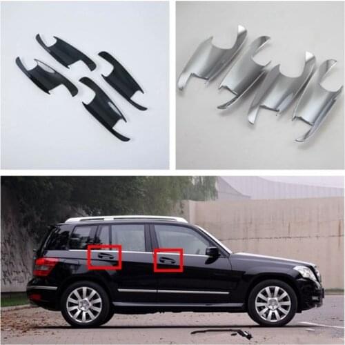 Car Door Handle Bowl Cover Trim Sticker Chrome ABS Fit For Mercedes Benz ML/GLE GLK C Class CLA