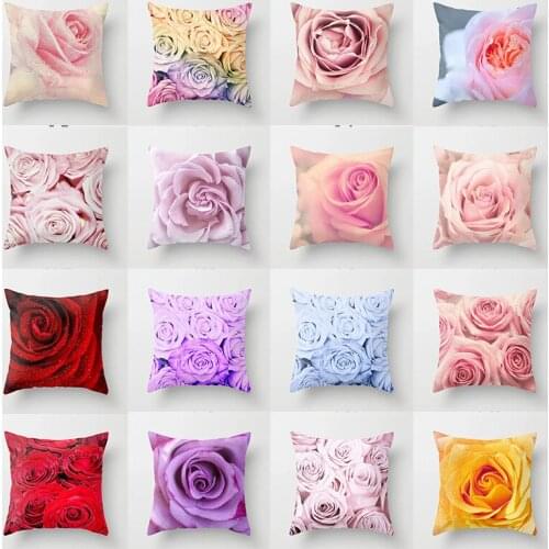 Red Rose Home Decor Bohemian Pillow Cover Colorful Pillow Covers Home Decore Home Decor Pillow Moroccan Decorative Throw Pillows