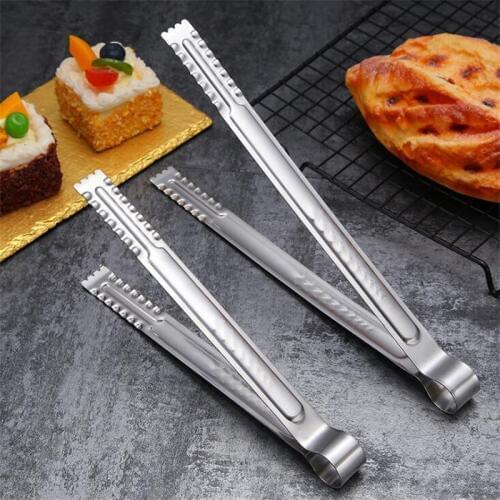 Stainless Steel Food Clip Bread Barbecue Pancake Clip Korean Kitchen Utensils Gadget Multi-function Steak Buffet Clip
