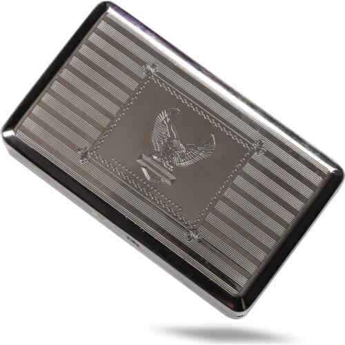 2pcs/lot Cigarette Case Metal Tin Box Container Portable Small Storage Kit With Clip Rolling Cigarettes Smoking Accessories