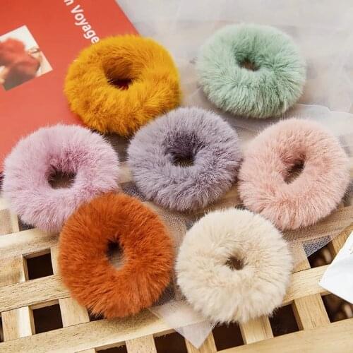 New Fashion Rabbit hair Candy Color Elastic Hair Bands Women Headwear Girl Hair Accessories