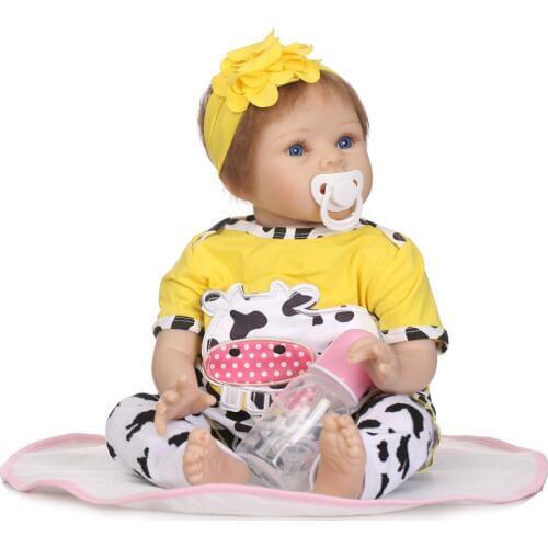 NPK Beautiful 55cm Soft Silicone Body Lifelike Reborn Baby Doll Toy Newborn Princess Girl Bebe-reborn Doll Toys For Girls