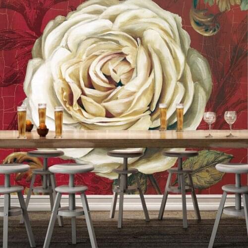 Retro wallpaper, peony ink painting for living room bedroom library background wallpaper home decoration roll papel de parede