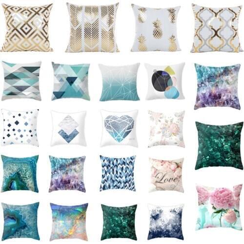 Single-side Pillow Cover Geometric Pillowcase Dustproof Cover For Office Bedroom Decorative Home Textile Goods Flower Pillowcase