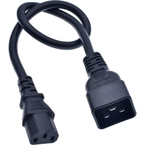 PDU Distribution Power Cord, IEC320 C20 3Pin Male Plug to IEC320 C13 Female Socket Power Cable H05VV-F 3X1.5 mm square