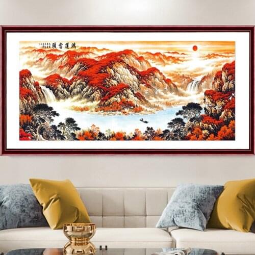 Large diamond painting Waterfall scenery,square round diamond embroidery rhinestone painting diy mosaic aisle wall art EE1492